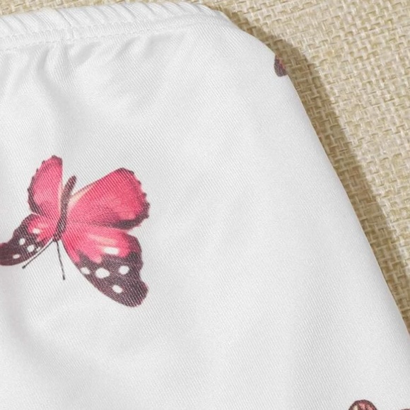 LAST ONE! cropped white butterfly tube top✨🦋💖 - Picture 3 of 4